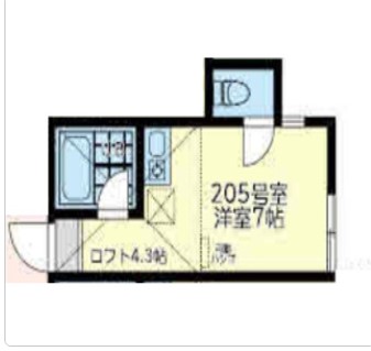 横浜市中区上野町のアパートの間取り