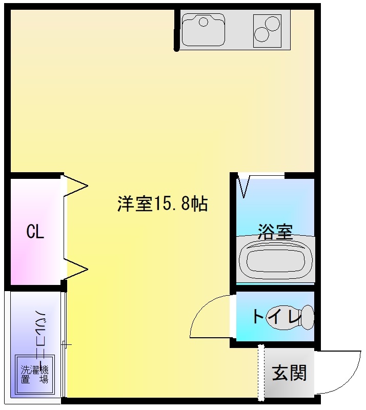 久宝寺コーポラスA棟の間取り