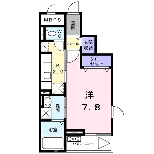 コンプリーション　アンソレイエの間取り