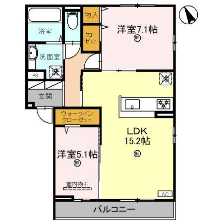 Avancee鳳　A棟の間取り