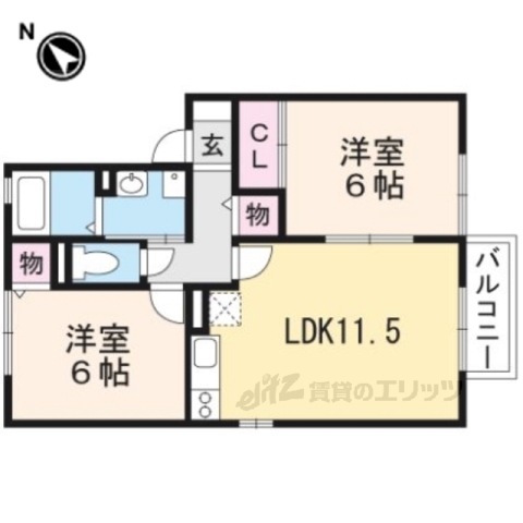 ラグージュＡ棟の間取り