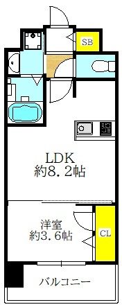 スワンズシティ大阪エスクレアの間取り