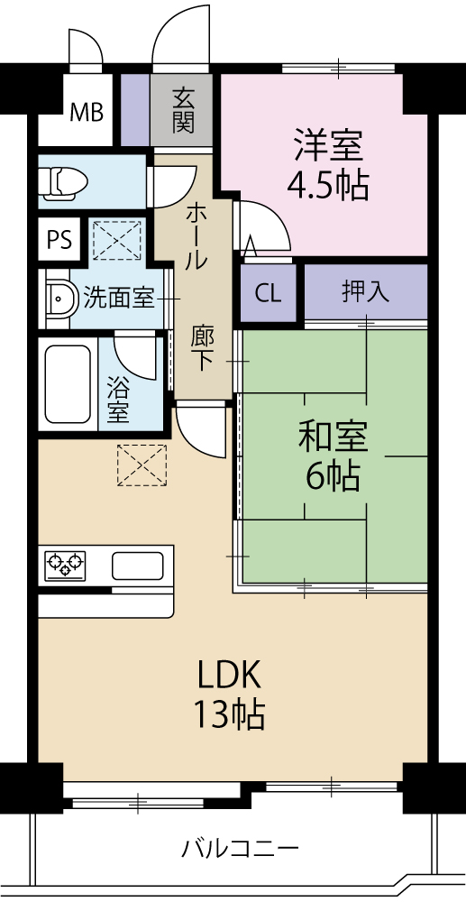 シティフロント北仙台の間取り