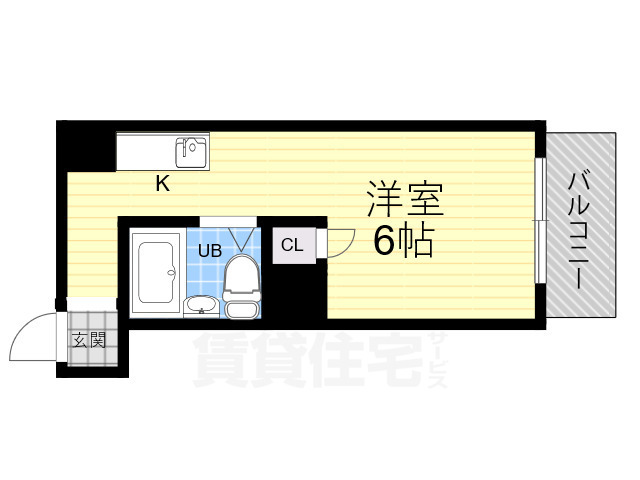 大阪市浪速区敷津西のマンションの間取り