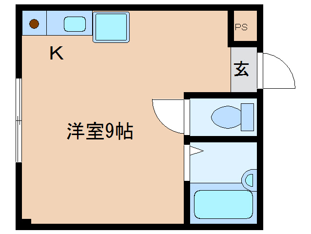 奈良市東紀寺町のマンションの間取り