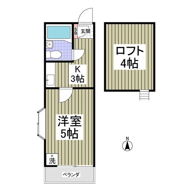 東松山市元宿のアパートの間取り