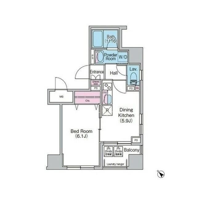 【コンフォリア銀座ＥＡＳＴ弐番館の間取り】