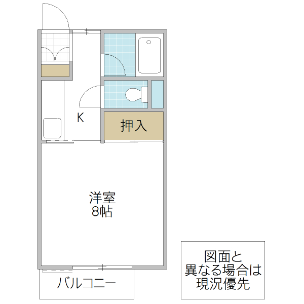 水戸市見川のアパートの間取り