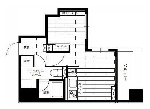 台東区蔵前のマンションの間取り