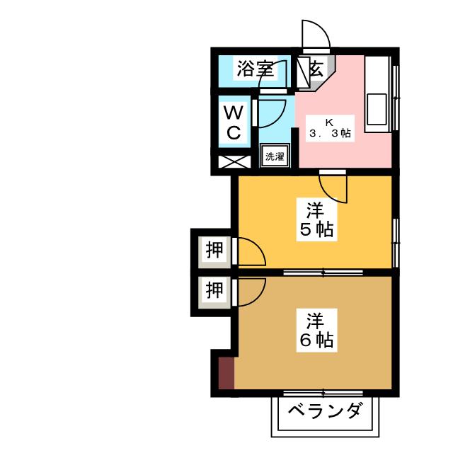 フォーブルＭｉｍｉｋｉｋｉＢ棟の間取り