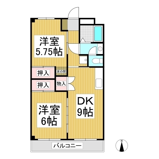 五明ハイツの間取り