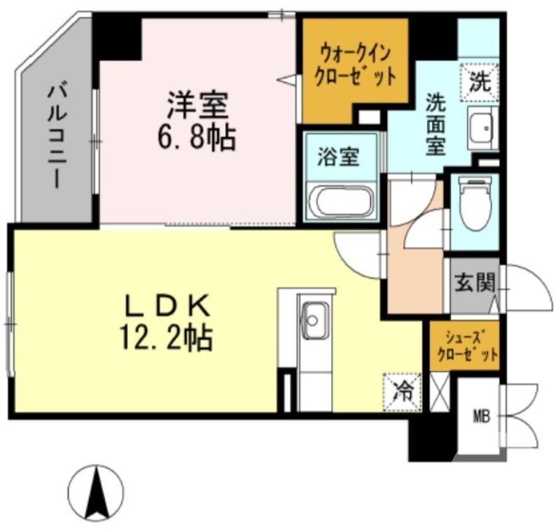 堺市北区蔵前町のマンションの間取り