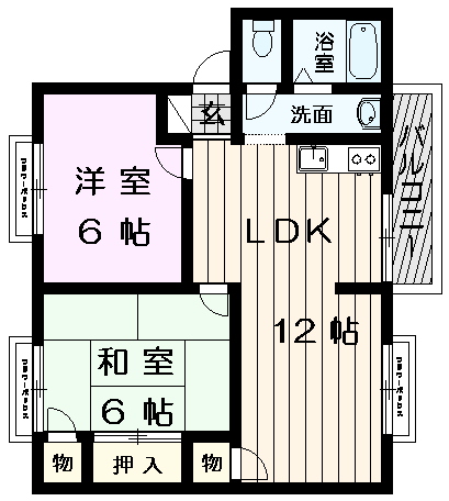 モアクレスト藤原Ａ棟の間取り