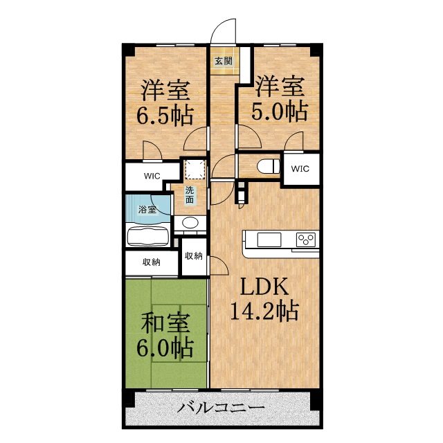 市原市ちはら台西のマンションの間取り