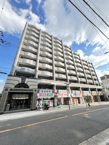 【大阪市東淀川区豊新のマンションの建物外観】