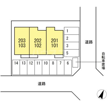 【フェリス一番館の駐車場】