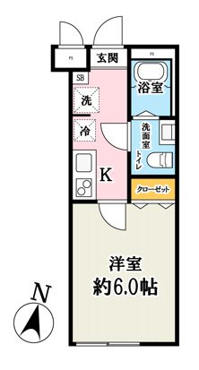 埼玉県草加市金明町（アパート）の賃貸物件の間取り