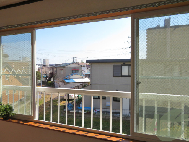 バルコニー　バルコニーではなく、フラワーボックスですね。