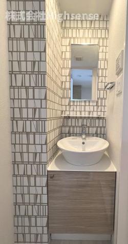 洗面設備　脱衣スペースもあります