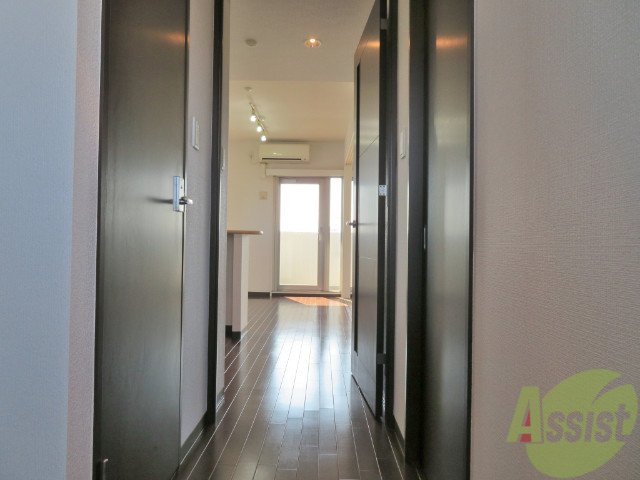 玄関　玄関からの目線です。シックで落ち着いた雰囲気の部屋ですね。