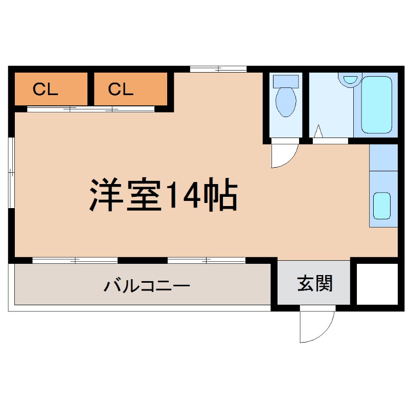 ＪＲ東海道本線 立花駅 徒歩14分 3階建 築39年の間取り写真