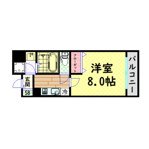 ジェイプライド難波南の間取り写真