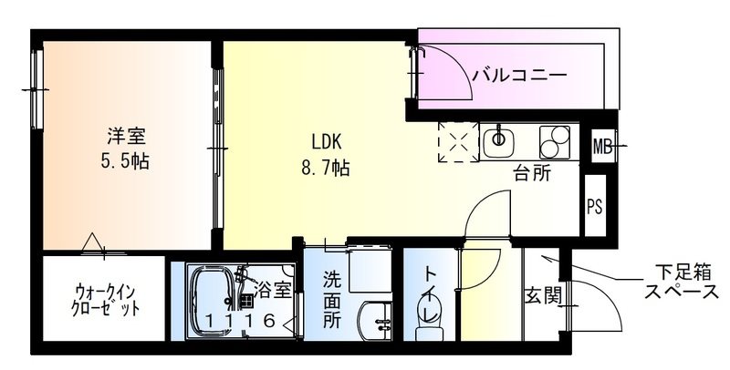 フジパレス春木駅北II番館の間取り写真