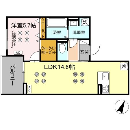 ＪＲ豊肥本線 原水駅 徒歩12分 3階建 築1年の間取り写真