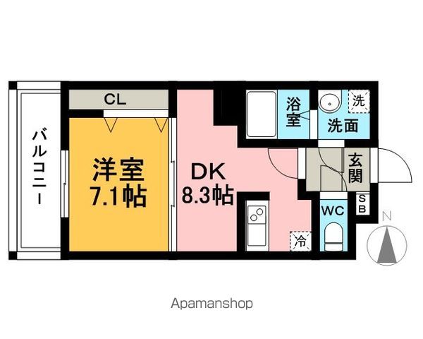 地下鉄箱崎線 千代県庁口駅 徒歩4分 15階建 築19年の間取り写真