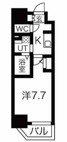 エグゼ難波南の間取り写真
