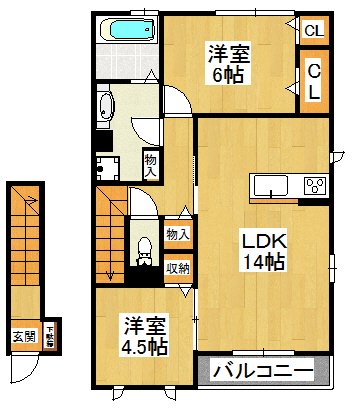 ボヌール.Kの間取り写真