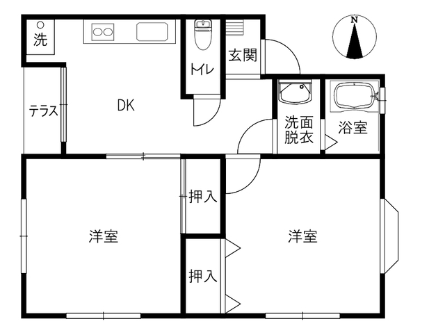 ベルハイム松村A棟の間取り写真