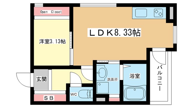 阪急宝塚線 豊中駅 徒歩7分 3階建 築1年の間取り写真
