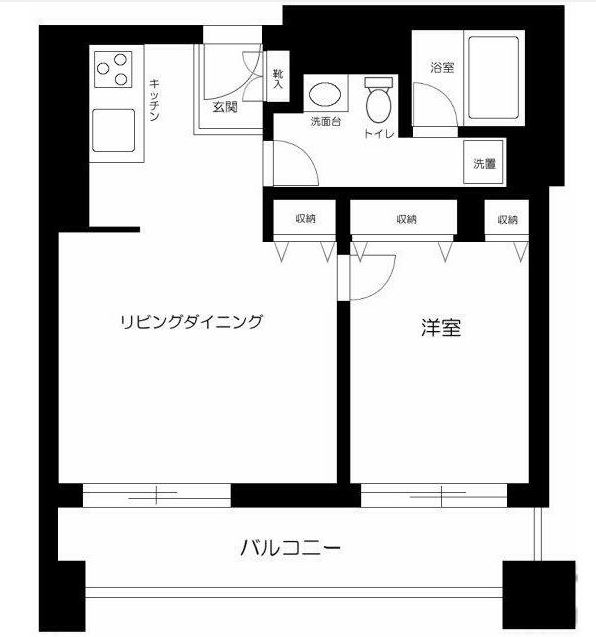 新宿区北新宿のマンションの間取り