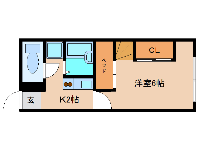 大和高田市土庫のアパートの間取り