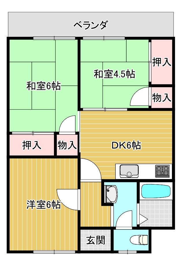 ヒルズ稲佐マンションの間取り