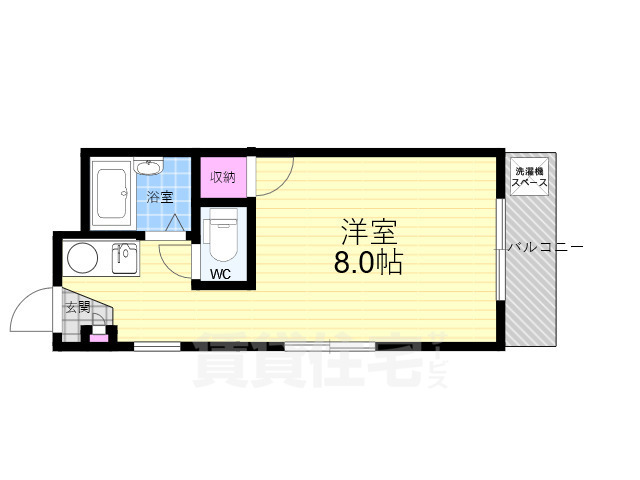 京都市上京区藁屋町のマンションの間取り