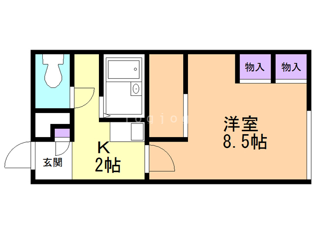 レオパレスエミール美原台Ｃ館の間取り