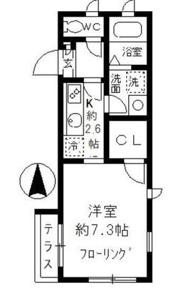 東京都目黒区緑が丘２（アパート）の賃貸物件の間取り