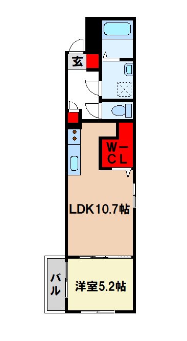 メルヴェール496朝倉街道の間取り