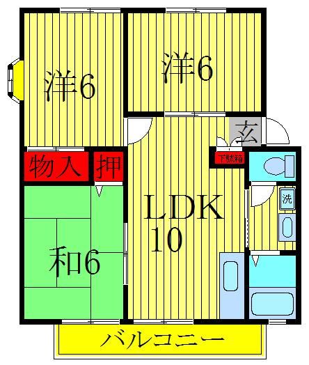 サンヴィレッジ松島Bの間取り