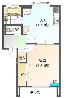 コーポすまいるの間取り