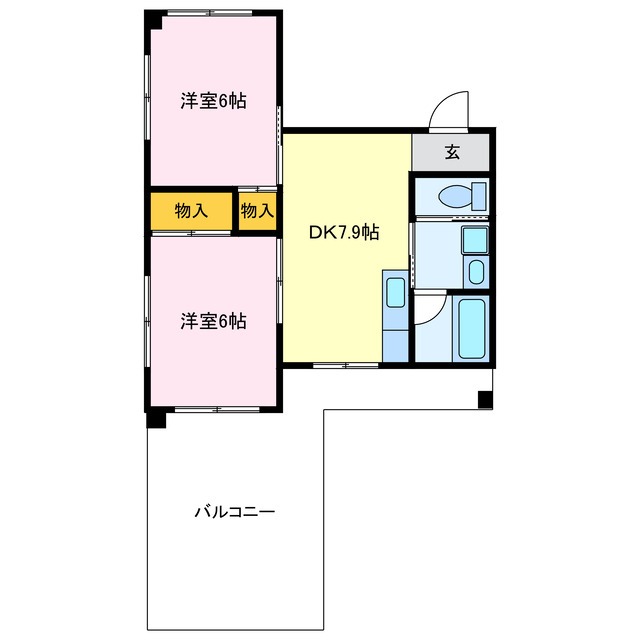 蒲郡市神明町のマンションの間取り