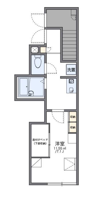 稲城市大丸のアパートの間取り