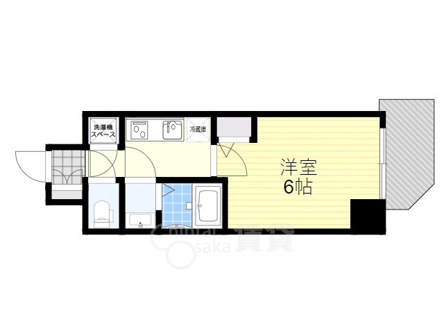 大阪市都島区都島本通のマンションの間取り