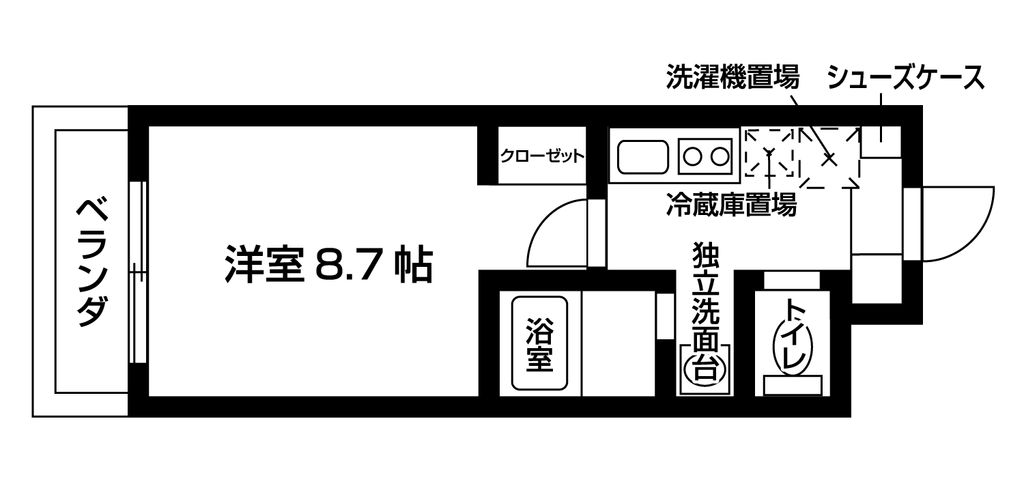 京都市上京区上小川町のマンションの間取り