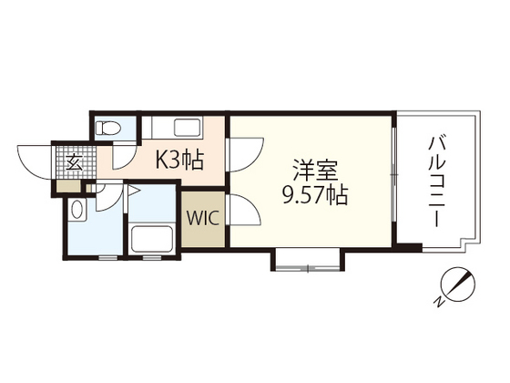 【広島市中区東白島町のマンションの間取り】