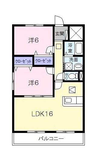 松阪市石津町のアパートの間取り