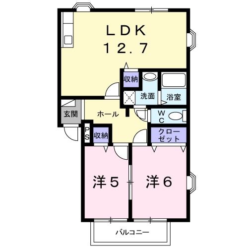 ハーベストコートＡの間取り