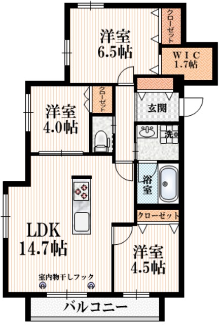 【ソアヴィータ北千住の間取り】